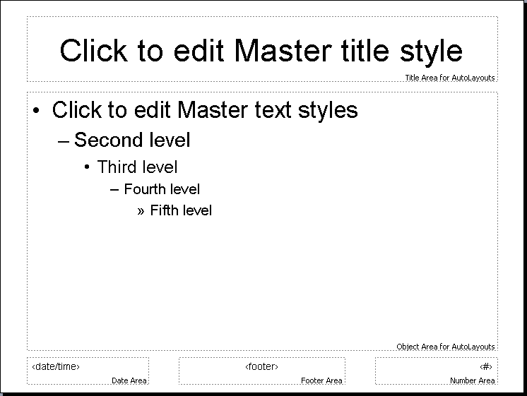 PowerPoint 2003 - Master slide