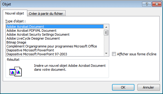 Office 2010 - Insert Object