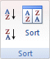 Excel 2007 PivotTable Sort button