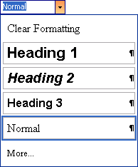 List of the styles